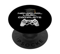 High School Level Complete Gamer Graduation Graduate PopSockets Adhesive PopGrip