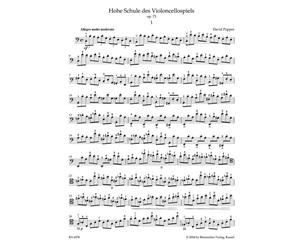 High School of Violoncello Playing 40 Studies Op.73 Cello Music Popper Baerenrei
