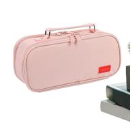 High School Pencil Case, Large Portable Pencil Case, Desk Accessory for Bookcase Outdoor Travel Mural Makeup Home School Desktop Dormitory Classroom, pink, riferimento alla descrizione