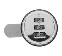 High Security 3 Digit Combination Lock for Mailbox Cabinet | Metal Build, Silver Chrome Finish, Compact Profile, for File Drawers, Toolboxes, Office Storage