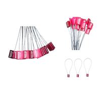High Security Cable Seals Metal Security Wire Seals Numbered Tamper Proof Cable Tags Self-Locking Aluminum Security Seals Container Seals Red 40 cm (20pcs)
