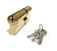 High Security Euro Door Lock Cylinder - Size : 50/50 - Brass Finish - 3X Keys - Anti Pick, Anti Drill, Anti Bump, Anti Snap - for PVC/uPVC Doors, Patio Doors etc