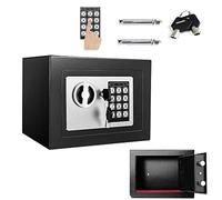 High Security Safe Key and Password Lock Solid Steel Box Digital Keypad Lock Electronic Safe for Home Office Hostel Fire Retardant (4.6L, Black)