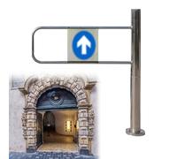High-Security Stainless Steel Entrance Gate for Government Buildings, 90° Opening Security Device, Access Control, Size 80 x 100 cm