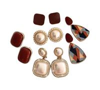 High Senses Pearls Earrings With Silver Needle In Wine Retro HongKong Styles Ear Pendant Accessory For Women Earrings For Women