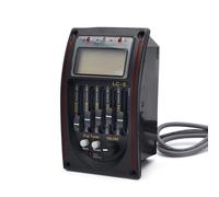 High Sensitivity 5 Band Equation Preamp Acoustic Guitar Pickup with Tuner Replacement Part for Professional Use Home Practice Tool