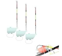 High Sensitivity Fishing Float Bite Alert for Rods,Portable Smart LED Luminous Hook Alarm,Clip-On Sound Bite Alert Bell with Smart LED Lights,Waterproof Sea Lake Gear for Day&Night Fishing (3 pcs)