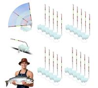 High Sensitivity Fishing Float Bite Alert for Rods, Smart Electronic LED Luminous Alarm with Sound & Light for Night Fishing, All Weather Sea Lake Gear (20 pcs)