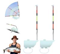 High Sensitivity Fishing Float Bite Alert for Rods, Smart Electronic LED Luminous Alarm with Sound & Light for Night Fishing, All Weather Sea Lake Gear (2 pcs)