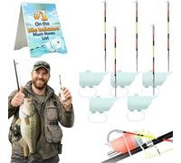 High Sensitivity Night Fishing Float Bite Alert for Rods,Smart LED Luminous Hook Alarm,Clip-On Sound Bite Alert Bell with Smart LED Lights,Waterproof Sea Lake Gear for Day & Night Fishing (5 Pcs)
