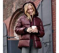 High Shine Puffer Jacket lands end Burgundy 10-12