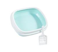 High Side Half Enclosed Cats Litters Box With Detachable Pan Toilet Tray For Various Size Enclosed Ovals Pet Litter Tray With Shovel