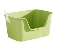 High Sided Litter Box, 17x14x9" Anti Splashing Open Top Litter Box with Scoop, Sleek and Simple Practical Plastic Cat Litter Box for Cat Home or Outdoor Use
