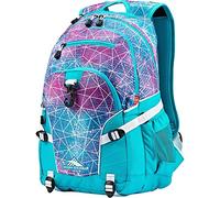 High Sierra Loop Daypack Backpack, Sequin facets/Bluebird/White, One Size