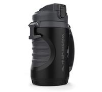 HIGH SIERRA - New 2024 Release - [BPA Free] 64 OZ Insulated Water Jug, [Silicone Spout - NO More Teeth Bumps] Built-in Fence Anchor, Keeps Iced Water Cold for Hours, Extra Large Sports Bottle, Black