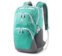 High Sierra Swoop SG Kids School Backpack Book Bag Travel Laptop Bag with Drop Protection Pocket, Tablet Sleeve, and 360 Reflectivity - Green - Medium