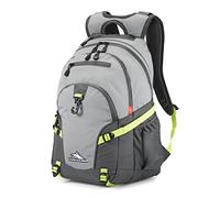High Sierra Unisex's Loop Daypack Backpack, Steel Grey/Mercury/Neon Green, One Size
