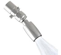 High Sierra's All Metal 1.8 GPM Low Flow Showerhead with Trickle Valve - Upgraded Version - Hides Unsightly Shower Arm Threads (For Standard 45 Degree or Straight Shower Arms Only) - Chrome