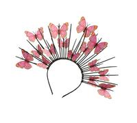 High Simulation Colorful Butterfly Hair Band Multi Color Option for Costume Event and Role Play Multi Layer Butterfly