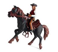 High Simulation Cowboy Horse Toy with Movable Joints for Fun Role Play - Safe Plastic Riding Action Figure (Black Horse)