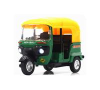 High Simulation Indian Tricycle Cars Toy India Pull Back Light Sound Toys Car for Kids Children Gifts,Green
