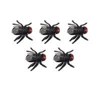 High Simulation Plastic Fly Toy Novelty Funny Prank for Kids Adults Party Trick Joke Decoration 5PCS (Black, 1X0.7X0.5cm)