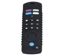 High Simulation Remote Control Teether Toy for Baby, Soft Silicone, Gum Massage, Various Buttons, TV Remote Shape (Black)