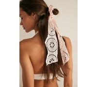 High Sky Pony Scarf at Free People in Pink Eyelet - female