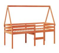 High Sleeper Bed with Roof Loft Bed Bunk Bed Frame Solid Wood Pine vidaXL
