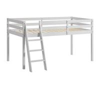 High Sleeper Bunk Bed Loft Bed Cabin Storage Solid Pine Wood 3Ft Single White