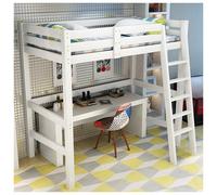 High Sleeper Bunk Bed Loft Cabin Bed Solid Pine Wood Frame Kids Single