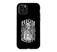 High Society Stoner Weed Woman Skeleton Marijuana Leaves 420 Case for iPhone 11 Pro
