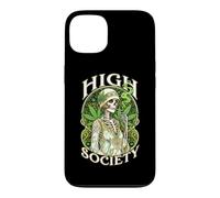 High Society Stoner Weed Woman Skeleton Marijuana Leaves 420 Case for iPhone 13