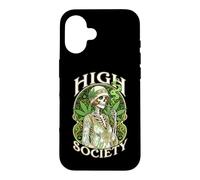 High Society Stoner Weed Woman Skeleton Marijuana Leaves 420 Case for iPhone 16
