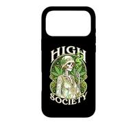 High Society Stoner Weed Woman Skeleton Marijuana Leaves 420 Case for iPhone 17 Pro Max