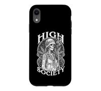 High Society Stoner Weed Woman Skeleton Marijuana Leaves 420 Case for iPhone XR