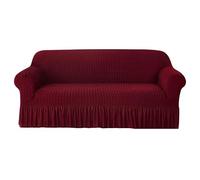 High Sofa Slipcover with Skirt Universal 1 4 Seat Couch Cover Washable Fur Protector Bubble Lattice Design Armchair & Sofa Slipcovers Color #11
