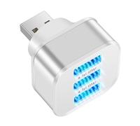High Speed 3 Port USB Hub, Laptop USB Port Expander with Splitter, Multi-Device Connectivity Plug Compact USB Hub, Rvs Easy Charging Portable Accessory for Travel Office, 1.2*1.2*1.4 Inches,