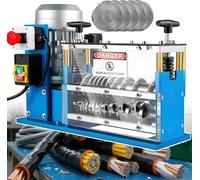 High-Speed 30M/Min Automatic Wire Stripping Machine, 750W Electric Cable Stripper for Scrap Copper Recycling 1.5-38mm, with Safety Stop ButtonWire Peeling Machine