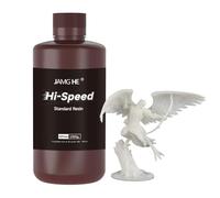 High Speed 3D Printer Resin, JAMG HE 12K Rapid 3D Printer Resin High-Precision and Low-Shrinkage Fast Standard 3D Printing Resin Suitable for 3D Printer Fast Mode & Normal Mode (1000g, White)