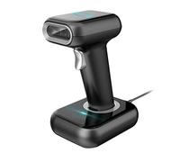High Speed Barcode Scanner 1D/2D/QR Wireless & Wired Reader with Multi-Functional Base, Compatible with Windows and Linux for Retail and Library Use