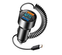 High Speed Car Charging, USB Charging for Dē Cigarettes - Alloy Car Charger Đe Aluminium Đe 100 W with Cable - Dēcar Charger with Cable PD+QC3.0 Type-C Caustic Charge..