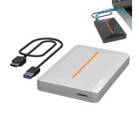 High-Speed Compact External Hard Drive Enclosure, Slim Portable Drive 2TB External Solid State Drive Enclosure, Up to 5GBPS, Compatible with 2.5inch SATA HDD/SSD for Storage, Gaming (White, USB3.0)