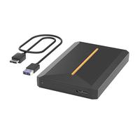 High-Speed Compact External Hard Drive, USB 3.0/USB 3.1 SATA SSD Enclosure Adapter Tool-Free, Speeds Up to 5GBPS, Portable External Hard Drive, Compatible with 2.5-inch SATA HDDs/SSDs (Black, USB3.0)