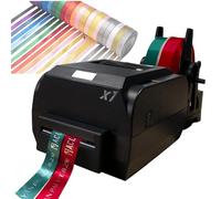 High Speed Digital Ribbon Printer with Ribbon Holder Satin Ribbon Printing Machine for Wrapping Embossing Printing Machine 150mm/s Print Speed 200DPI Print Resolution Ideal for DIY Crafts an