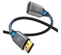 High Speed DisplayPort 1.4 8K 60Hz Cable Male to Female Extender Cord 4K 144Hz for Home Theater Setup