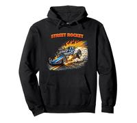 High Speed Drag Racing Machine Artwork Pullover Hoodie