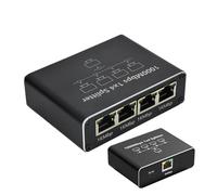 High Speed Ethernet Cable Splitter - 1000Mbps Network Splitter, 1 In 4 Out RJ45 | Gigabit Ethernet Splitter for TV, Internet Splitter, Multi-Port LAN Splitter, Fast Data Transmission, Device Sharing