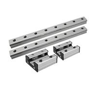 High-Speed External Dual-Axis Linear Guide Rail Square Track Roller Slide LGD6+4 -Wheel Slider Length 1200-2500mm Linear Motion Guides(2 LGD6 2 LGD6-100-4,1950mm)