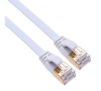 High Speed Flat Cat7 Ethernet Cable Network Patch for TV Samsung LG Sony/Router TP-Link/PlayStation PS3 PS4 Xbox/Switch Sky Box Hub/WD Seagate QNAP/Zmodo Annke | Internet Cat 7 | 15m White